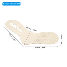 PATIKIL Sock Blocker, 2 Pair Adjustable Socks Blocker Wood Stretcher Large Small Funny DIY for Knitting Crochet Socks