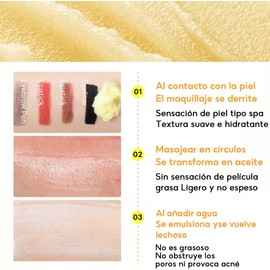 Bálsamo Desmaquillante para Piel Sensible con VC, Niacinamida y Arbutina que Ilumina y Nutre la Piel, 70 g