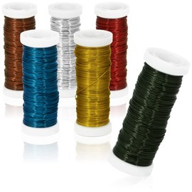 com-four® Stainless steel wire for crafting and modelling, florist’s wire for arrangements, craft wire, modelling wire, binding wire