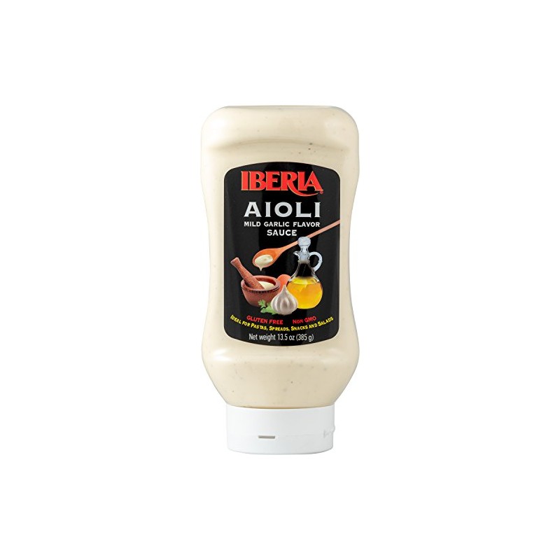 Iberia Aioli Sauce, 13.5 Ounce, Smooth Texture and Mild Garlic