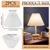 Teenyyou Small Pleated Lamp Shades Set of 2, 3.1" Top