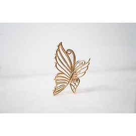 Gold Large Butterfly Hair Claw Women Hair Clip Statement Piece
