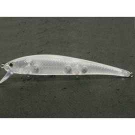 wLure 10 Blank Unpainted Minnow Jerkbait Slow Floating Tight Wobble Fishing Lures with Free Eyes UPM509