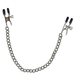 Lange Brustkette mit Abgreifklemmen silber