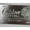 Your Business Logo Engraved Diamond Etched Silver Aluminum License Plate
