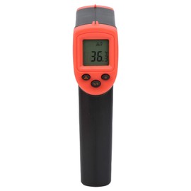 HW600 Non-Contact Thermometer, Infrared Digital Temperature Nail Stickers, Bending LCD Bassoon Hand Rest, Measuring Thermometer (Yellow) (Red)