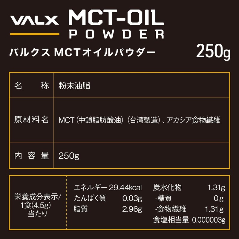 VALX BALX MCT Oil Powder, 8.8 oz (250 g), Expiration