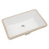 GhomeG 21 Inch Undermount Bathroom Sink Rectangular - 21"x13" White