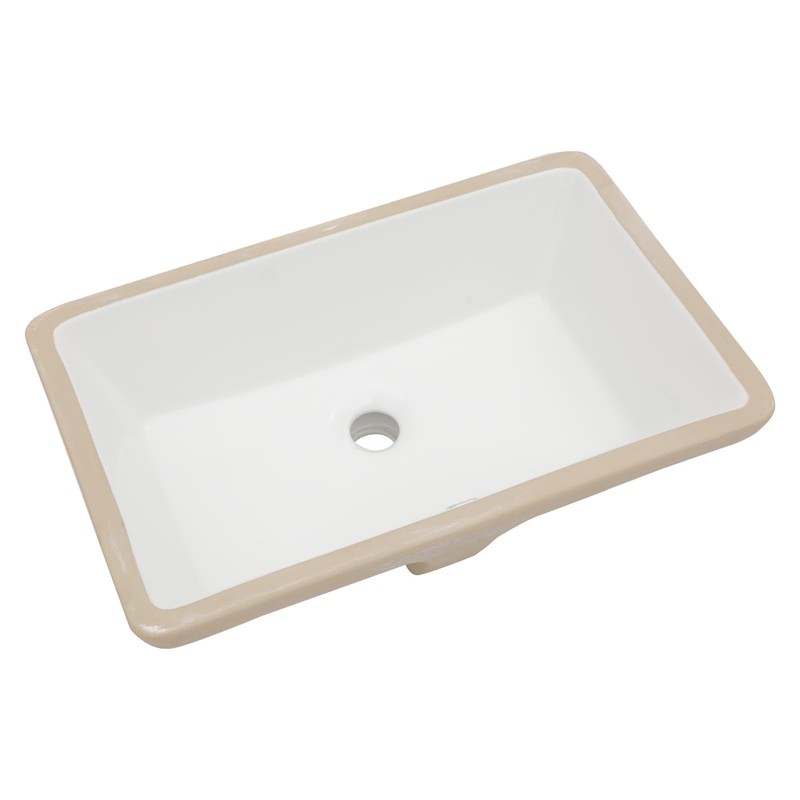 GhomeG 21 Inch Undermount Bathroom Sink Rectangular - 21"x13" White