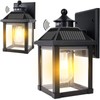 UOOIUMOY 2 Pack Solar Wall Lights Outdoor, Dusk to Dawn