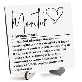 Wooden Table Sign Gift Mentor Definition Desk Decor Wood Plaque With Stand Appreciation Gift Ideas for Boss Women Best Mom Coworker Teacher Office-A19