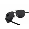 square aviator BIFOCAL READING SUNGLASSES gunmetal frame dark gray lens