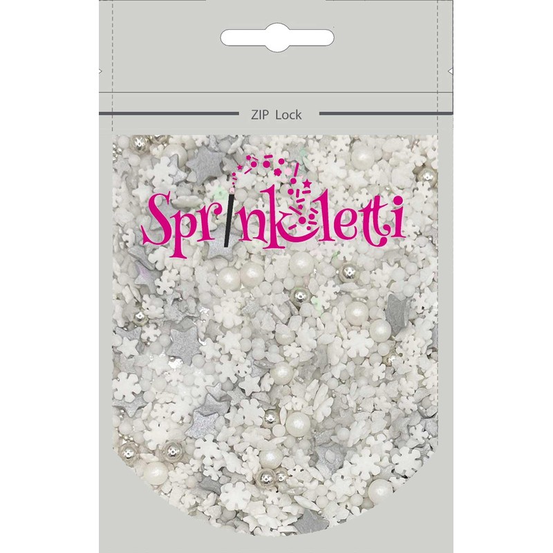 Sprinkletti - Snowy Night - 100g. This White & Silver