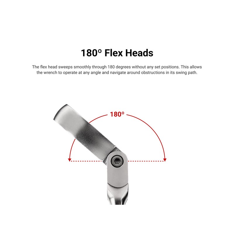 TEKTON 12 mm Flex Head 12-Point Ratcheting Combination Wrench |