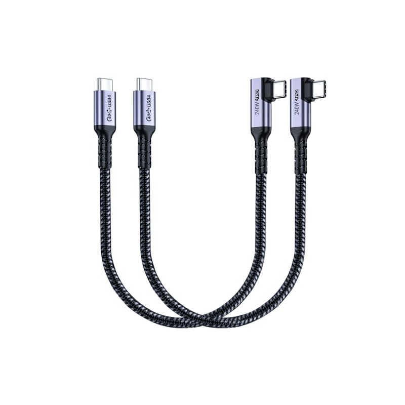 SUMPK 30cm USB 4 Kabel rechtwinklig [2 packs], 240W USB