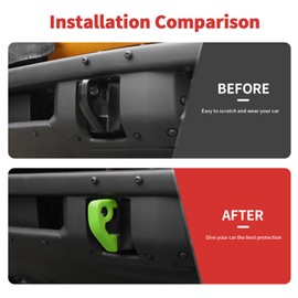 SQQP Bumper Tow Hook Covers Compatible with Ford Bronco 2021-2024+Exterior Accessories(Green,Style A)