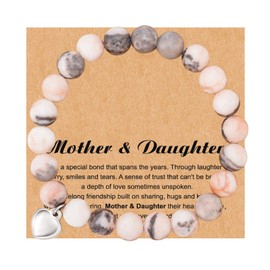 Stocking Stuffers Holiday Outfits for Women 2024 To My Mother Grandma Granddaughter Bracelet Mom Bracelet Mother Daughter Bracelets Natural Stone Bracelet Clay Beaded Bracelets Mothers Day Gifts from Daughter Birthday Jewellery Gifts