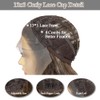 SAPPHIREWIGS Peluca sintética rizada marrón con encaje frontal para mujer,