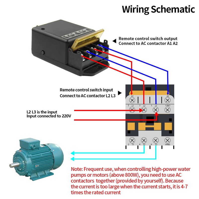 RODOT 433M Wireless Remote Switch, 110V 120V 240V 30A Relay