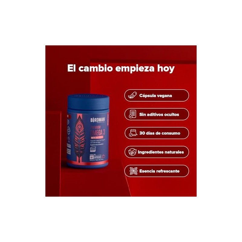 Birdman Omega Vegano Ratio Dha Epa Base Algas 100 Vegetal
