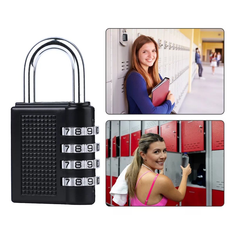BSOON Candado De Combinación De 3 Piezas Con Seguridad De