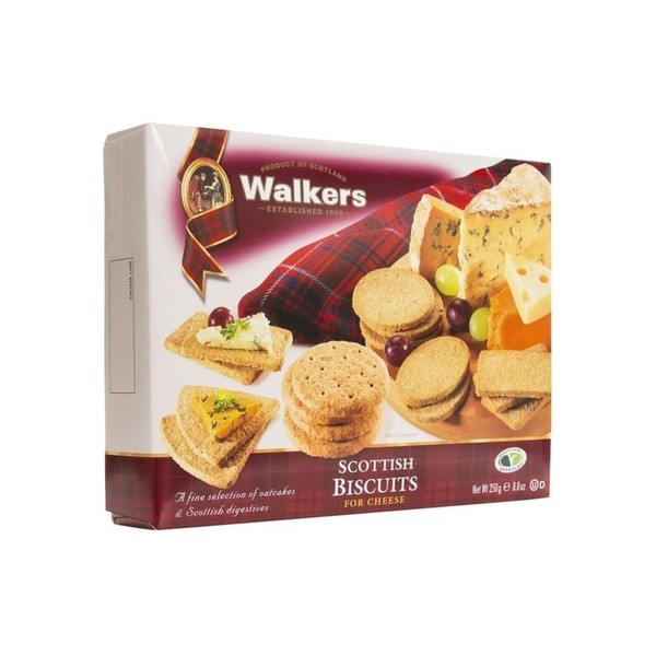 Walkers Shortbread Scottish Biscuits for Cheese Crackers, 8.8 Ounce Box (282)