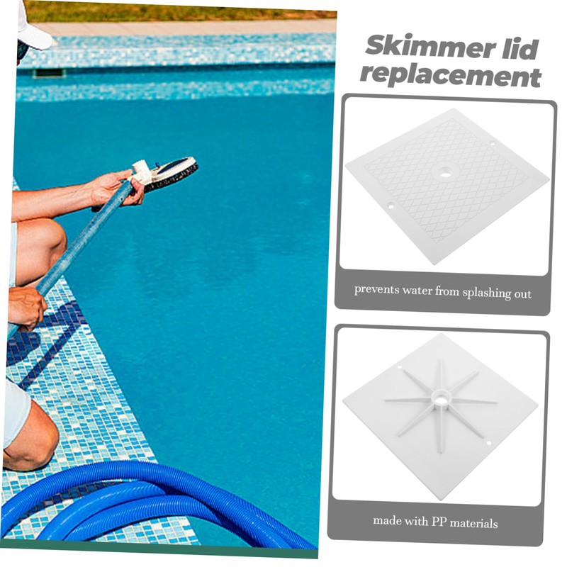 Outanaya Ground Pool Skimmer Cover Replacement Square Lid for Spxe