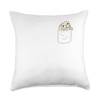 Cute Seal Chest Pocket Throw Pillow