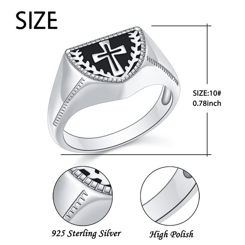 DAOSHANG S925 Sterling Silver Cross Cremation Jewelry for Ashes, Urn