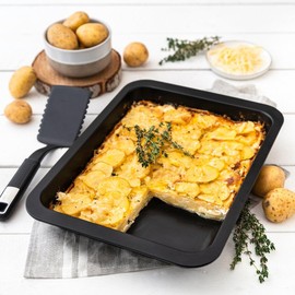 Zenker Oven Baking Tin Special Cooking 37x27x5 cm in Black, Enamel 37 x 27 x 5 cm