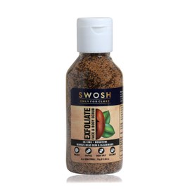 SWOSH Exfoliate Walnut Scrub 75g For Face & Body With Coffee & Coconut For Dead Skin Cells & Tan Removal, Blackheads, Dirt & Pollution Free Skin