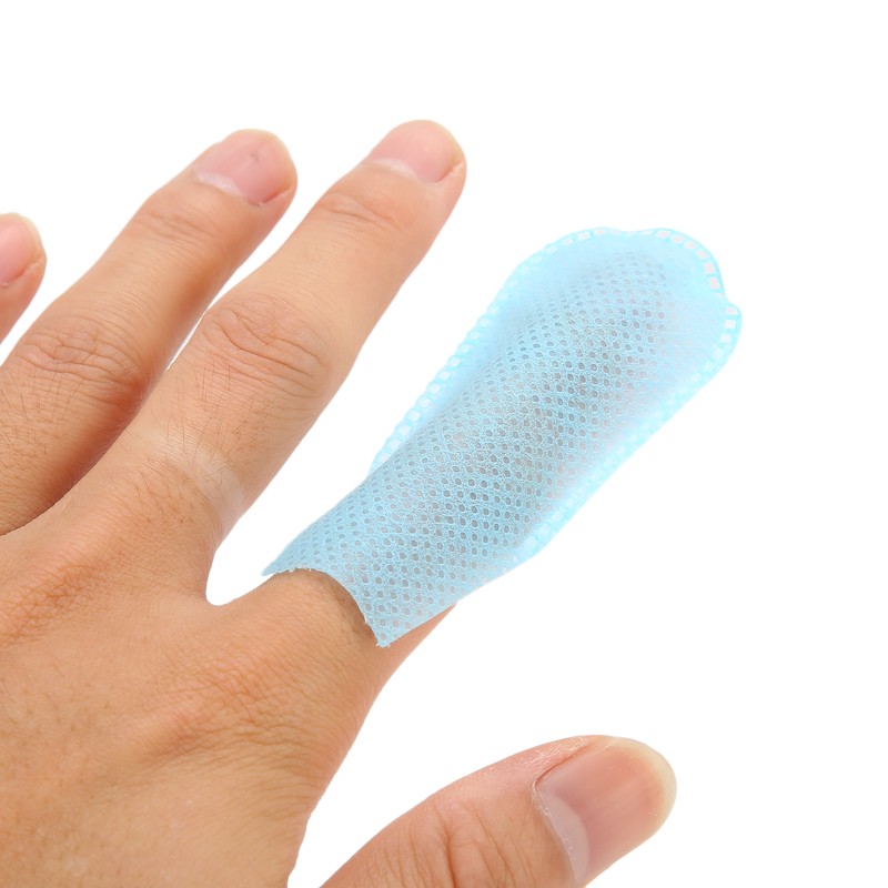 50pcs Disposable Finger Teeth Wipes Travel Portable Cleaning Dirt Removal