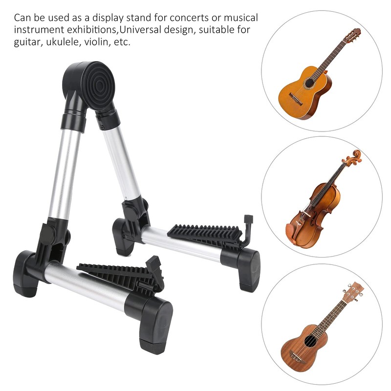 Vertical Guitar Stand, Guitar Display Stand, Foldable Retractable A-Frame Ukulele