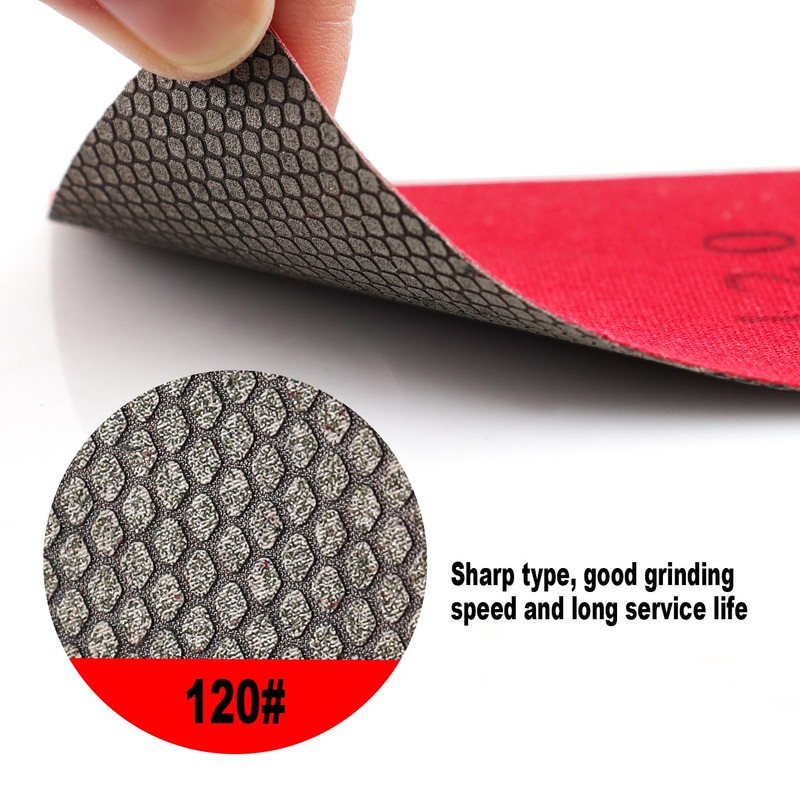 HOMESOM Diamond Sandpaper Electroplated Polishing Sheet Abrasive Sanding Paper Grit
