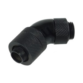 Alphacool HF 13/10 Screw-On Sleeve 45° Rotatable G1/4 Deep Black