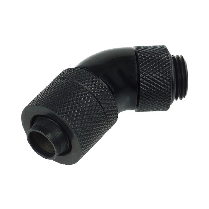 Alphacool HF 13/10 Screw-On Sleeve 45° Rotatable G1/4 Deep Black
