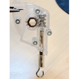 Heavy Duty Hex Hole Wand Tilter for 2" Horizontal Blinds (Clear-Metal Shaft, Pack of 1)