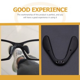 COHEALI Brillengestell, 3-teilig, verstellbare Fahrradbrille, Nasenpolster, Nasenschutzkissen (schwarz)