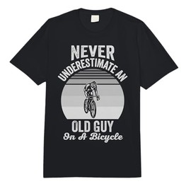 Never Underestimate an Old Guy On A Bicycle Comfort Colors Adult Heavyweight T-Shirt