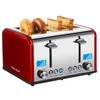 Roter Mond Countdown Stainless Steel 4 Slice Toaster with Bagel,