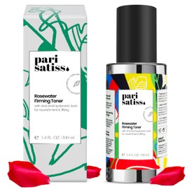 Hydrating Toner for Face, Anti Aging Rose Water Spray for Face with AHA, Hyaluronic Acid and Glycerin, Rosewater Face Mist, Travel Size Toner for Face 3.4 oz