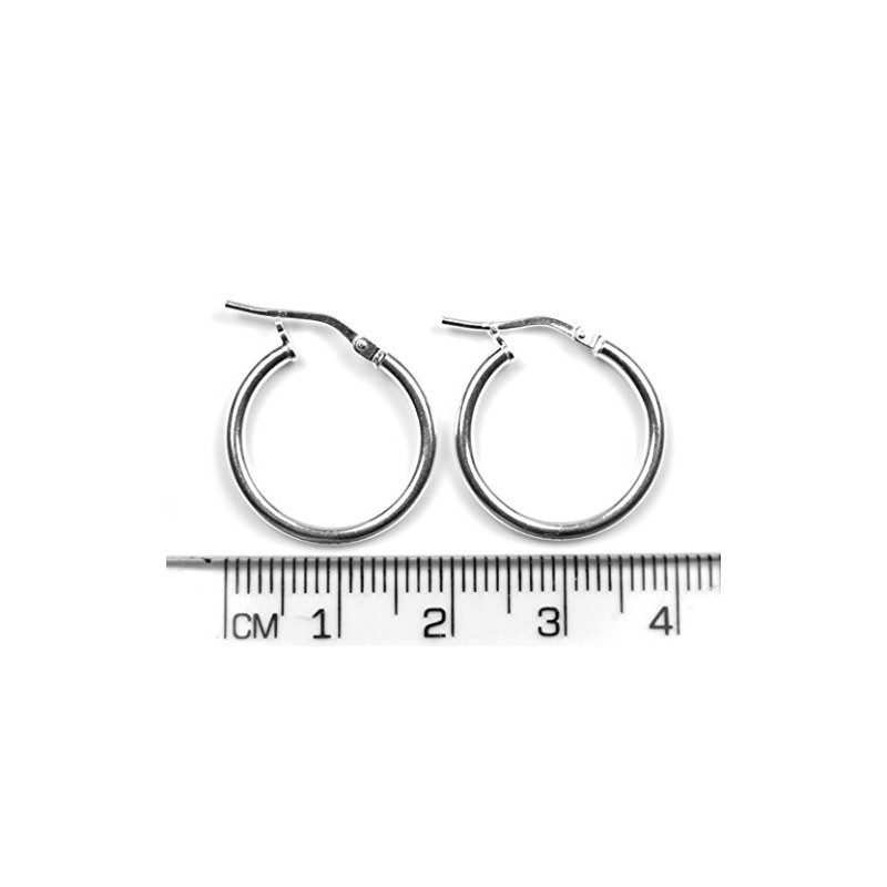 Arranview Jewellery Silver Hinged Heavy Weight Hoop Sleeper Earring (18mm)