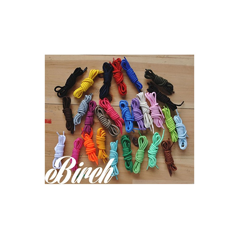 Birch Round Shoelaces 27 Colors 3/16" Thick Shoe Laces 4