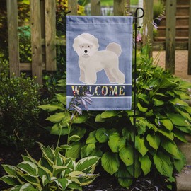 Caroline's Treasures CK3637GF Bichon Fris? Welcome Garden Flag Mailbox Flag Decorative Yard Flag Banner Outside Patio Artwork Yard Flower Beds, Garden Size, Multicolor