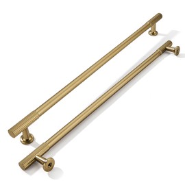 khtumeware 12 Inch Hole Center 5 Pack Champagne Bronze Heavy Duty Solid Satin Brass Cabinet Pulls, Kitchen Drawer Handles, for Dresser cabinets, cabinets