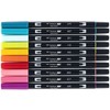 Tombow 56189 Dual Brush Pen Art Markers, Tropical, 10-Pack. Blendable,