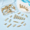 UNICRAFTALE About 48pcs Real 24K Gold Plated Slide On End
