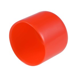 sourcing map Rubber End Caps 1 Inch (25 mm) ID Vinyl Round End Cap Screw Thread Protection Red Pack of 15
