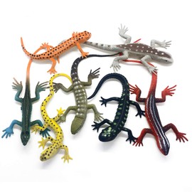 Yitaocity 12Pcs Realistic Rubber Lizards Toys Animal Figures Artificial Model Reptile Lizard for Party Favors Decoration, Gag Toys, Prank and Prop, Classroom Prizes