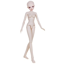 Proudoll 1/3 BJD Doll White Skin Customized Doll Body 60cm 24Inch Hand Painted Movable Ball Jointed SD Dolls PVC DIY (Aure)